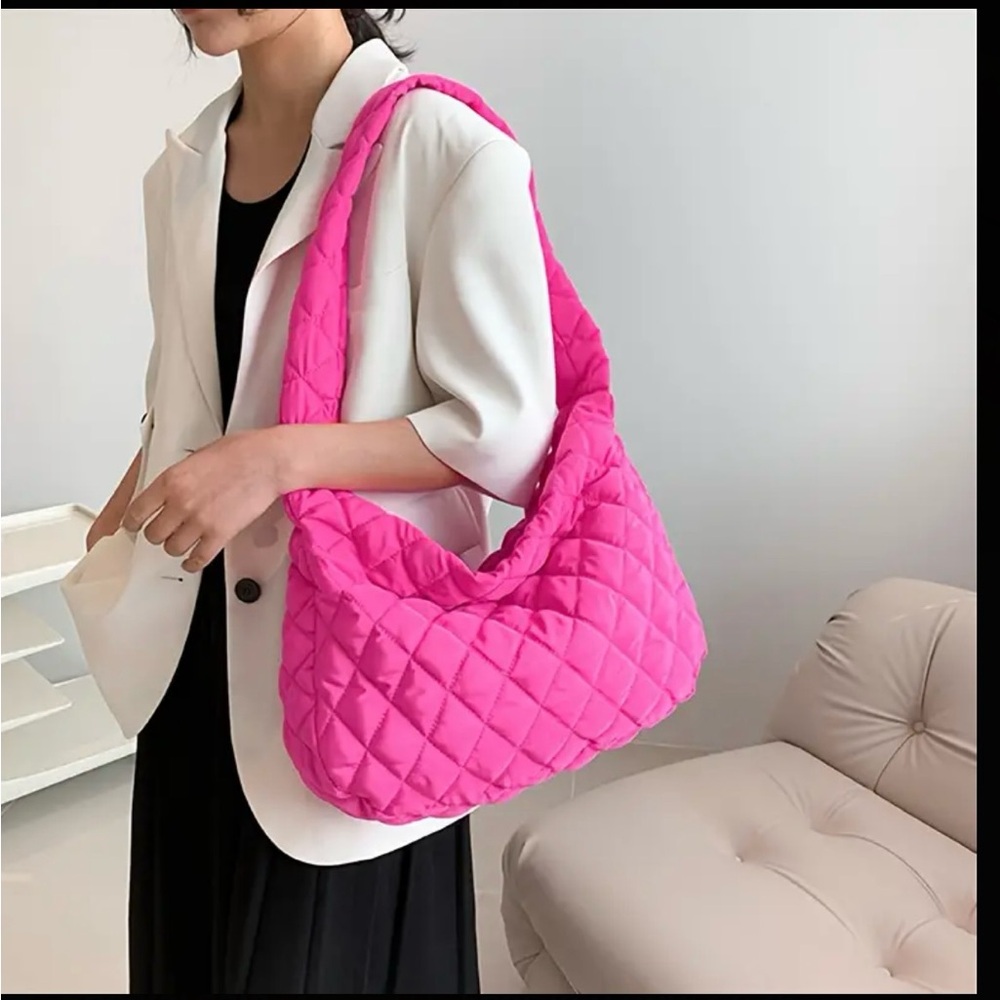 Hot Pink Puffer bag NWOT